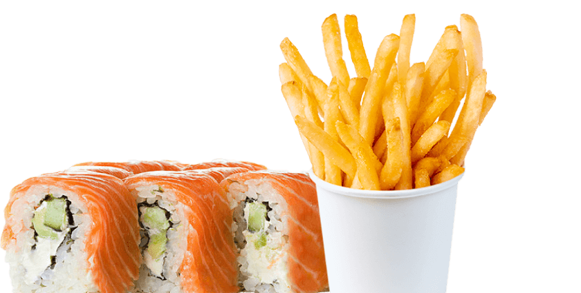 Ролл Филадельфия или 2 порции картофеля ФРИ в подарок на День Рождения