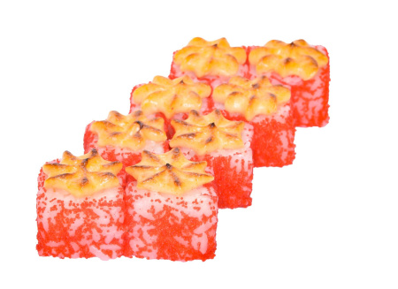 Ролл Калифорния с креветкой запеченный